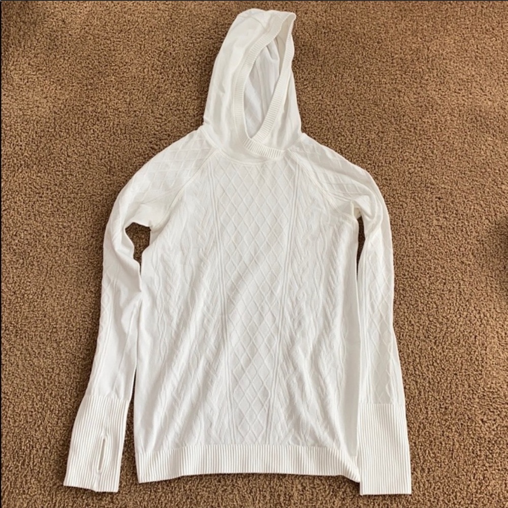 Lululemon white top with hood